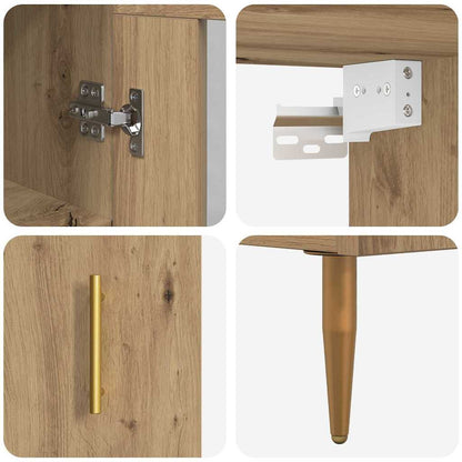 Highboard 2 pcs Artisan Oak Engineered Wood