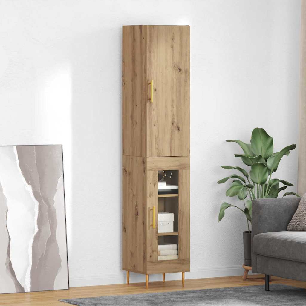 Highboard 2 pcs Artisan Oak Engineered Wood