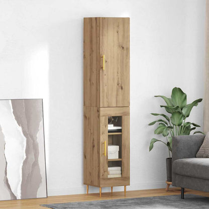Highboard 2 pcs Artisan Oak Engineered Wood