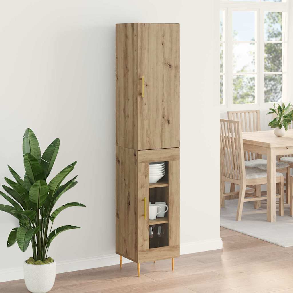 Highboard 2 pcs Artisan Oak Engineered Wood