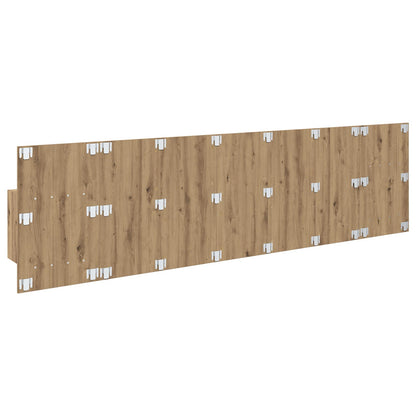 Headboard with Cabinet 3 pcs Artisan Oak Engineered Wood
