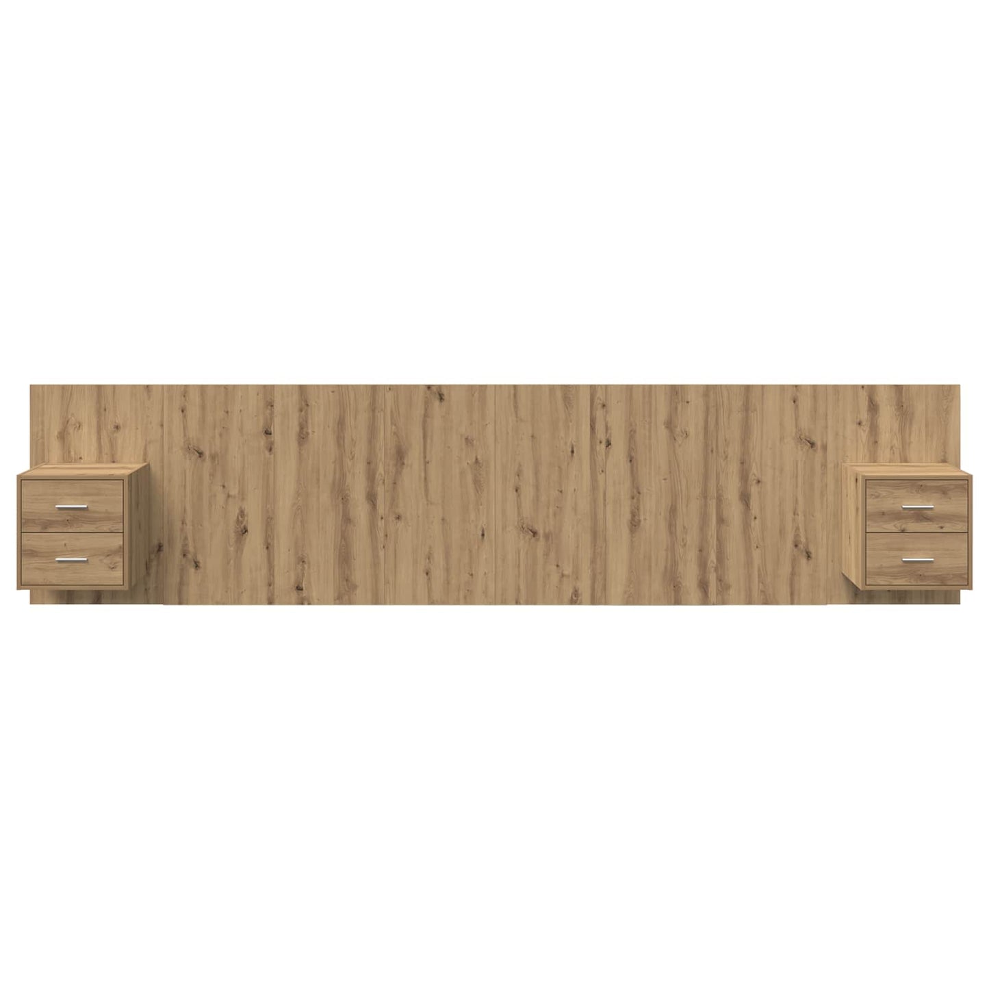 Headboard with Cabinet 3 pcs Artisan Oak Engineered Wood