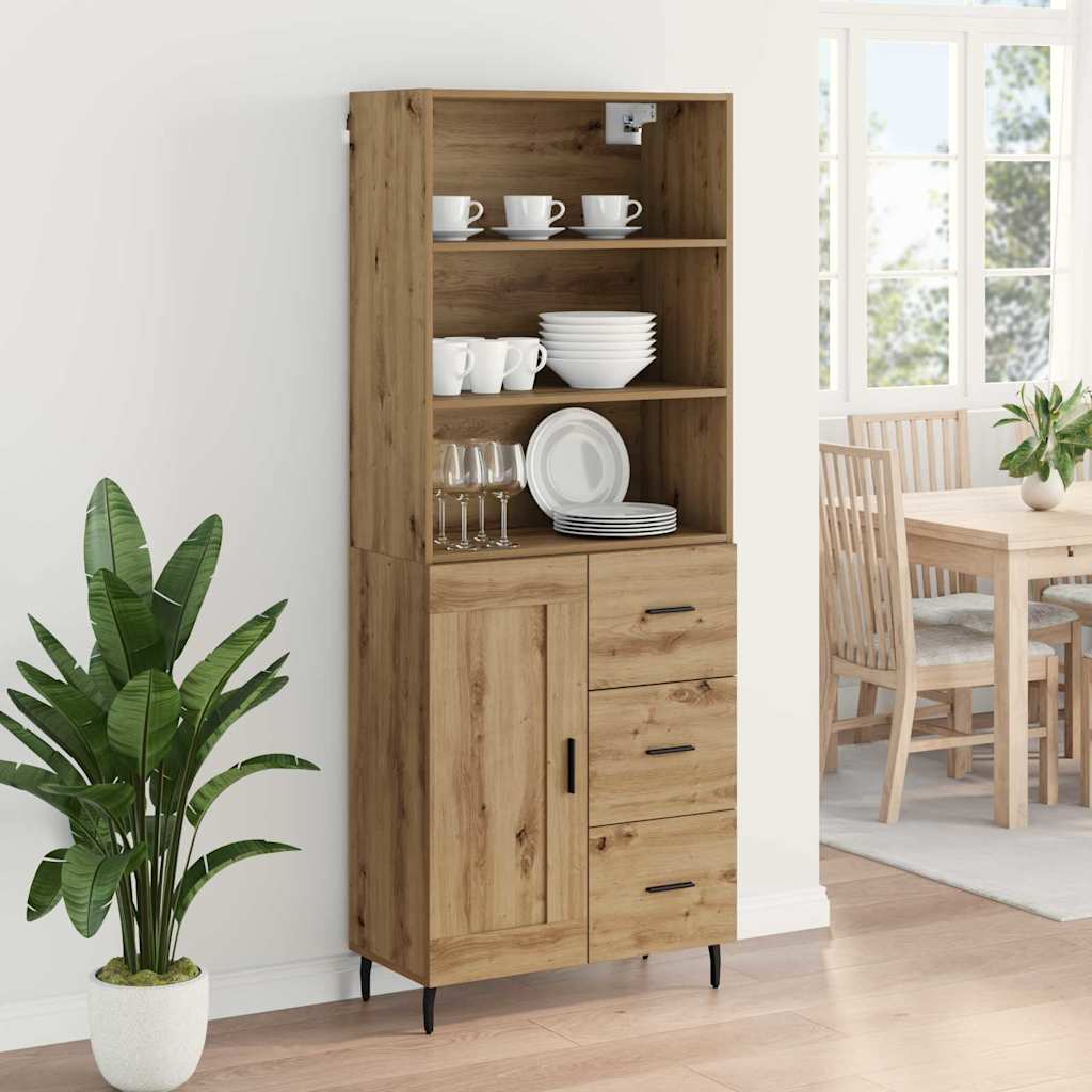 Highboard with Drawer Artisan Oak 69.5 x 34 x 180 cm