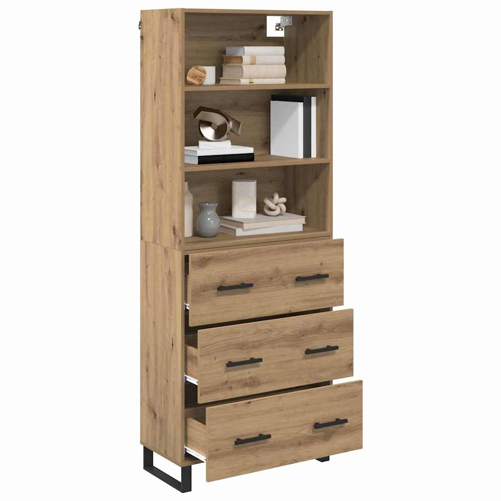 Highboard with Drawer Artisan Oak 69.5 x 34 x 180 cm