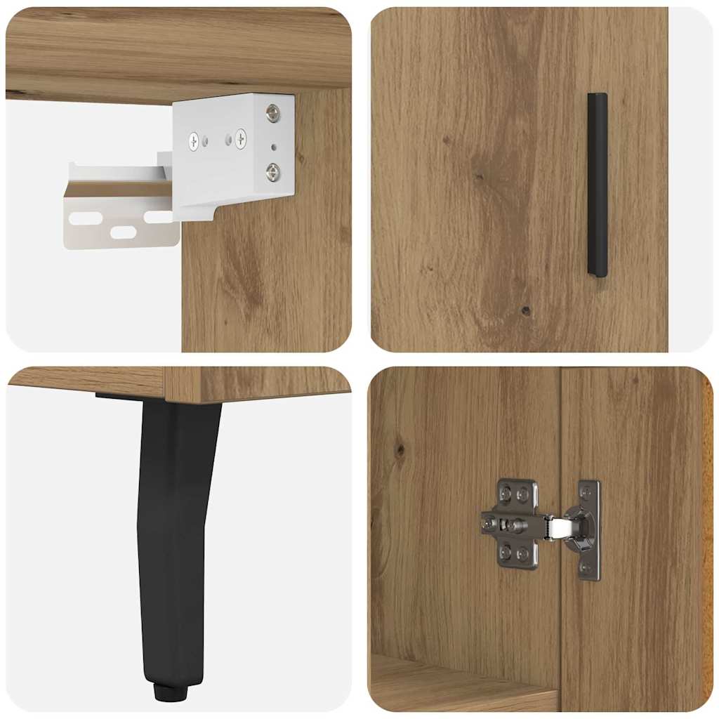 Highboard 2 pcs Artisan Oak 69.5 x 34 x 180 cm Engineered Wood