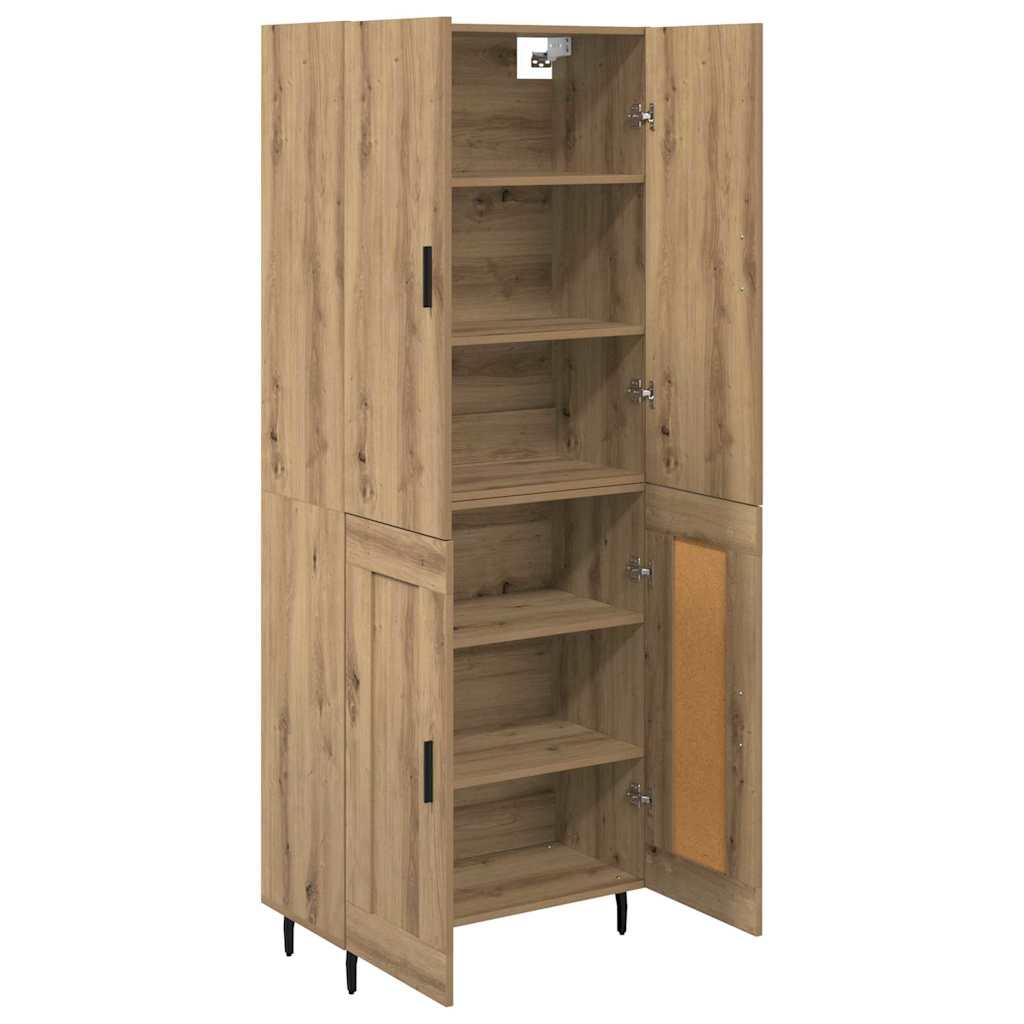 Highboard 2 pcs Artisan Oak 69.5 x 34 x 180 cm Engineered Wood