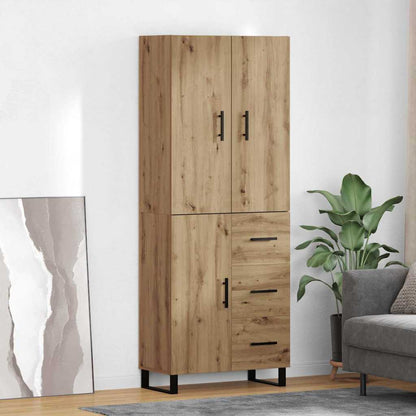 Highboard with Drawer 2 pcs Artisan Oak 69.5 x 34 x 180 cm