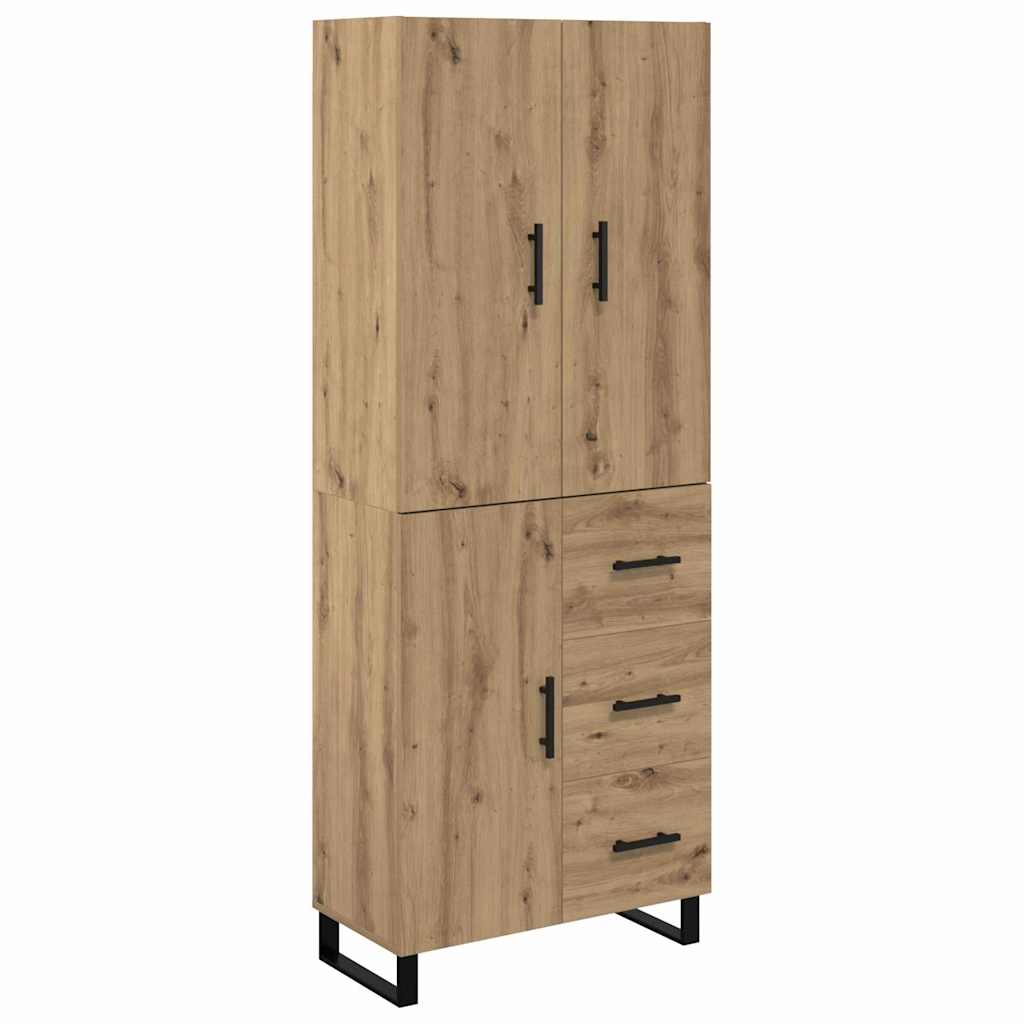 Highboard with Drawer 2 pcs Artisan Oak 69.5 x 34 x 180 cm