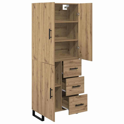 Highboard with Drawer 2 pcs Artisan Oak 69.5 x 34 x 180 cm