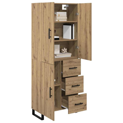 Highboard with Drawer 2 pcs Artisan Oak 69.5 x 34 x 180 cm
