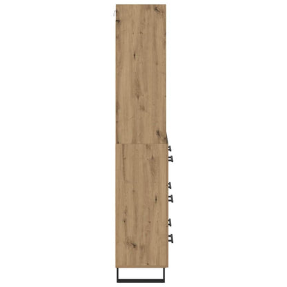 Highboard with Drawer 2 pcs Artisan Oak 69.5 x 34 x 180 cm