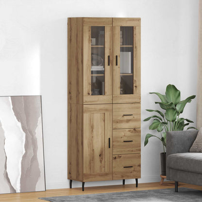 Highboard 2 pcs Artisan Oak 69.5 x 34 x 180 cm Engineered Wood