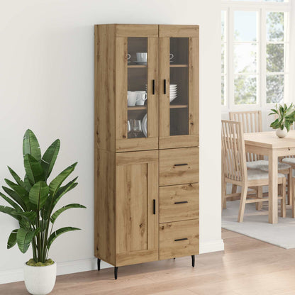 Highboard 2 pcs Artisan Oak 69.5 x 34 x 180 cm Engineered Wood