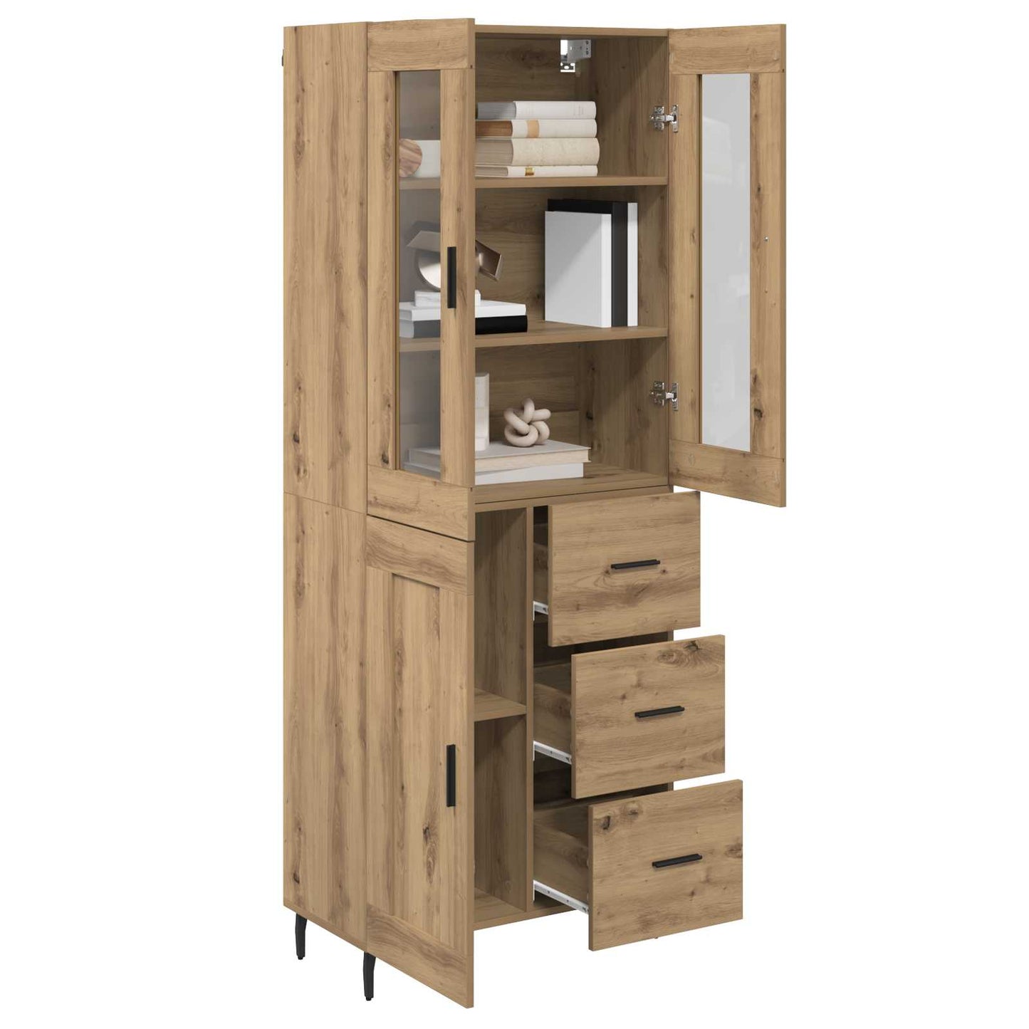 Highboard 2 pcs Artisan Oak 69.5 x 34 x 180 cm Engineered Wood