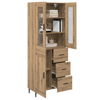 Highboard 2 pcs Artisan Oak 69.5 x 34 x 180 cm Engineered Wood
