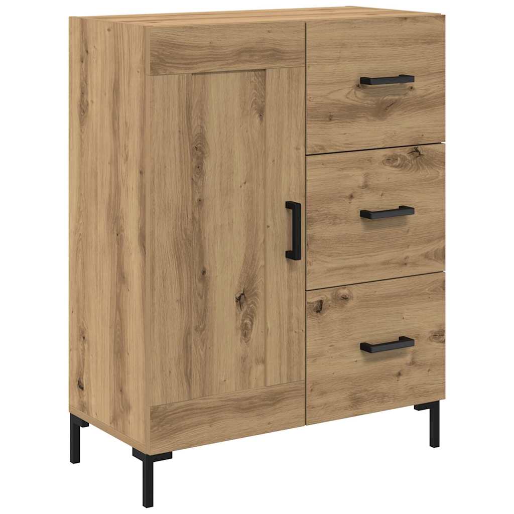 Highboard with Drawer 2 pcs Artisan Oak Engineered Wood