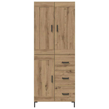Highboard with Drawer 2 pcs Artisan Oak Engineered Wood