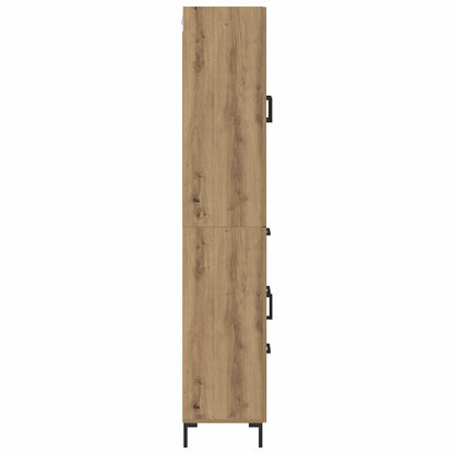 Highboard with Drawer 2 pcs Artisan Oak Engineered Wood