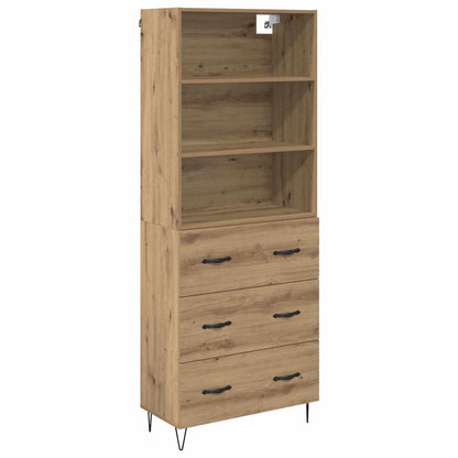 Highboard with Drawer 2 pcs Artisan Oak Engineered Wood