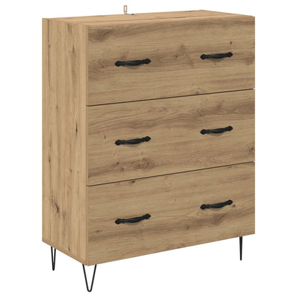 Highboard with Drawer 2 pcs Artisan Oak Engineered Wood