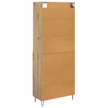 Highboard with Drawer 2 pcs Artisan Oak Engineered Wood