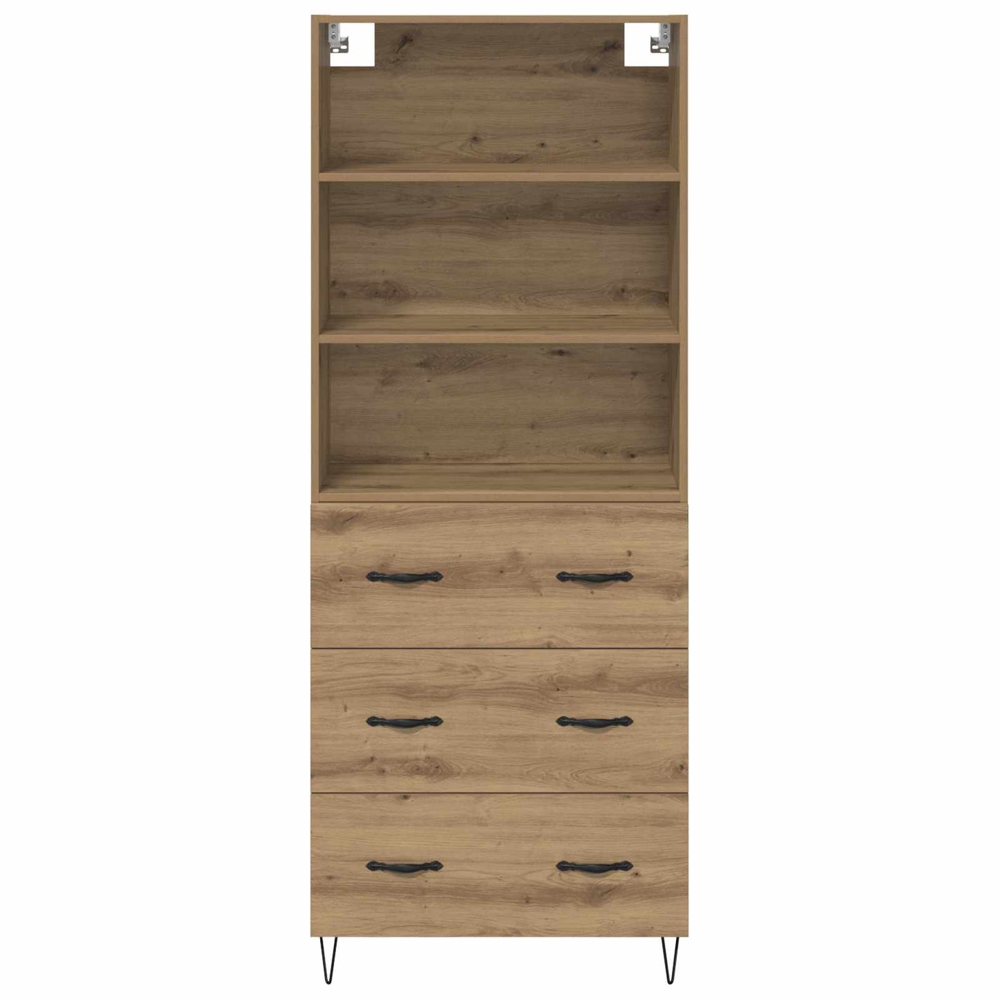 Highboard with Drawer 2 pcs Artisan Oak Engineered Wood