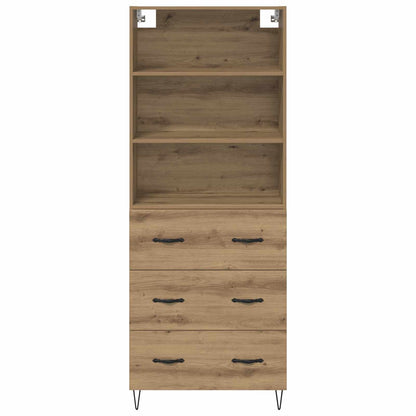 Highboard with Drawer 2 pcs Artisan Oak Engineered Wood