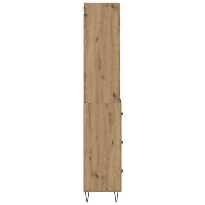 Highboard with Drawer 2 pcs Artisan Oak Engineered Wood