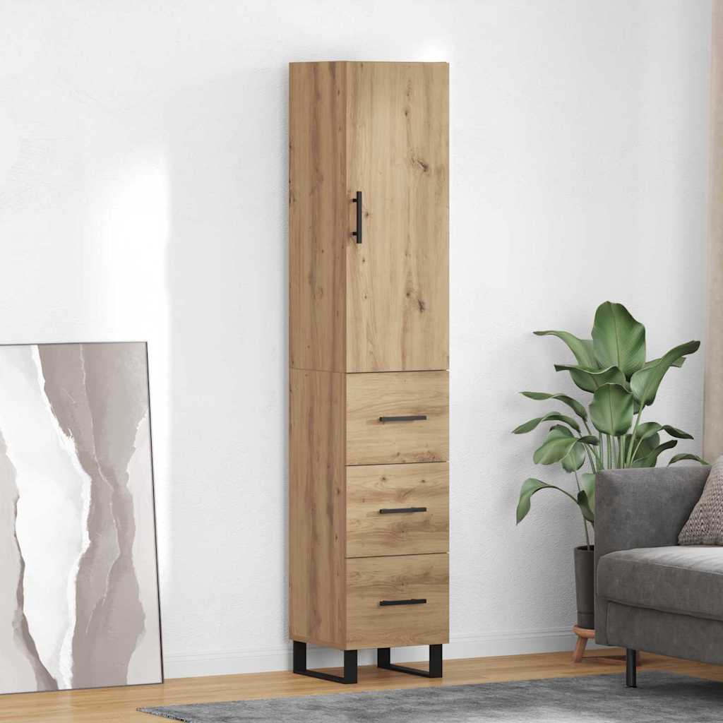 Highboard Artisan Oak 34.5 x 34 x 180 cm Engineered Wood