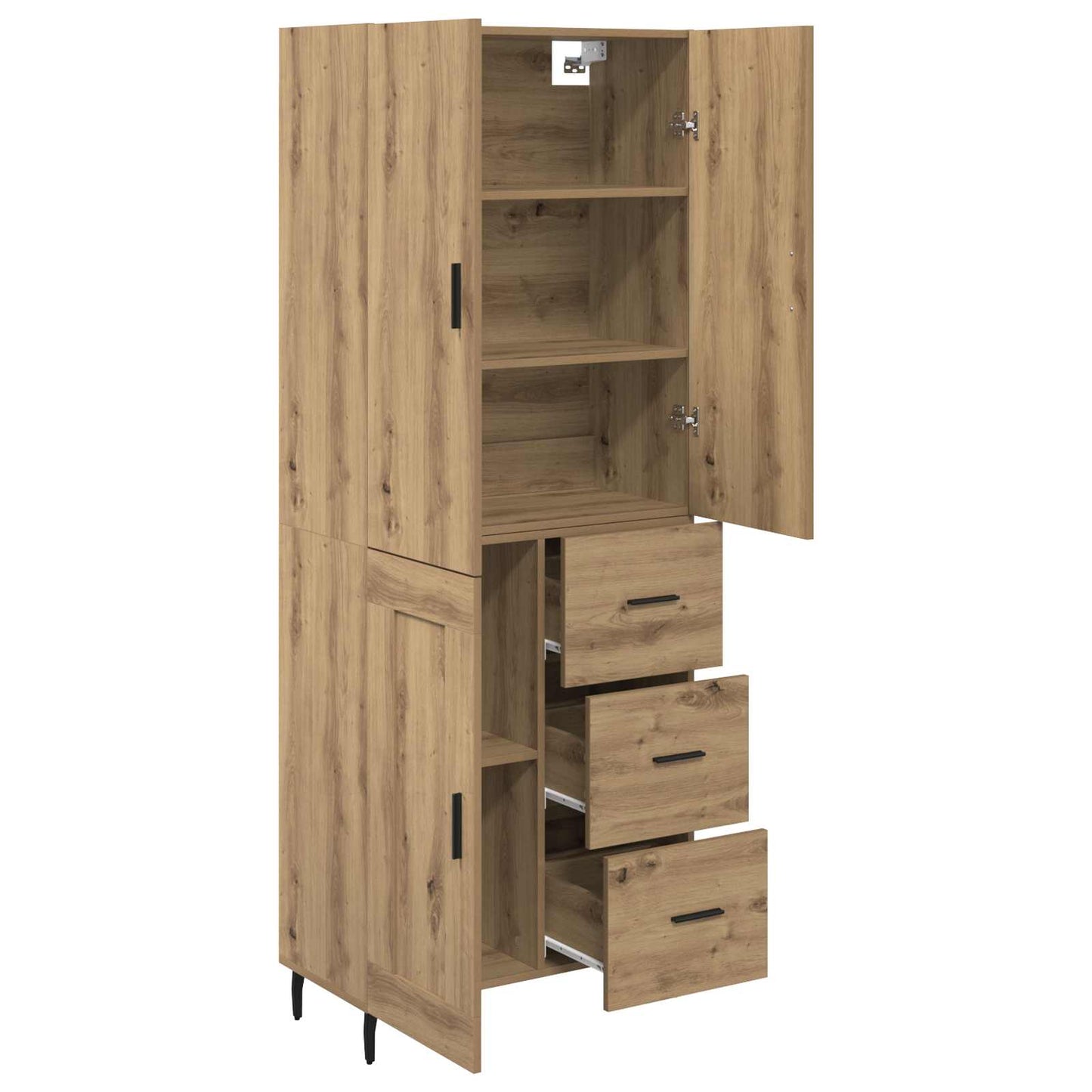 Highboard 2 pcs Artisan Oak 69.5 x 34 x 180 cm Engineered Wood