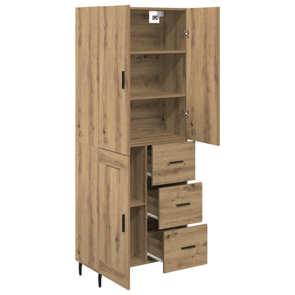 Highboard 2 pcs Artisan Oak 69.5 x 34 x 180 cm Engineered Wood