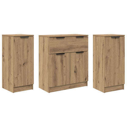 Sideboard 3 pcs Artisan Oak 120 x 30 x 70 cm Engineered Wood