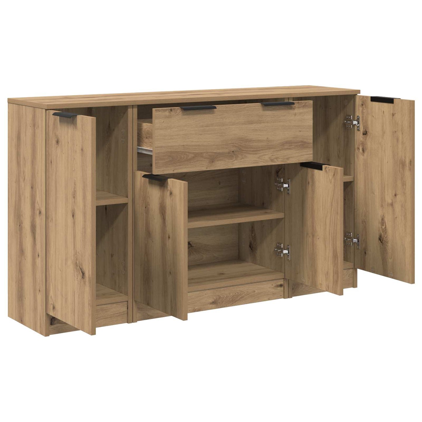 Sideboard 3 pcs Artisan Oak 120 x 30 x 70 cm Engineered Wood
