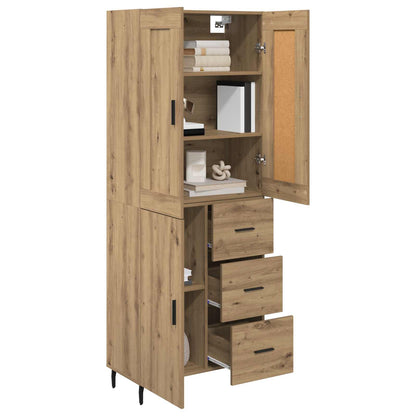 Highboard 2 pcs Artisan Oak 69.5 x 34 x 180 cm Engineered Wood