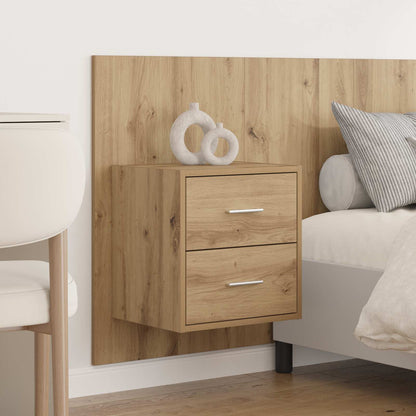 Headboard with Cabinet 3 pcs Artisan Oak Engineered Wood