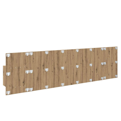 Headboard with Cabinet 3 pcs Artisan Oak Engineered Wood