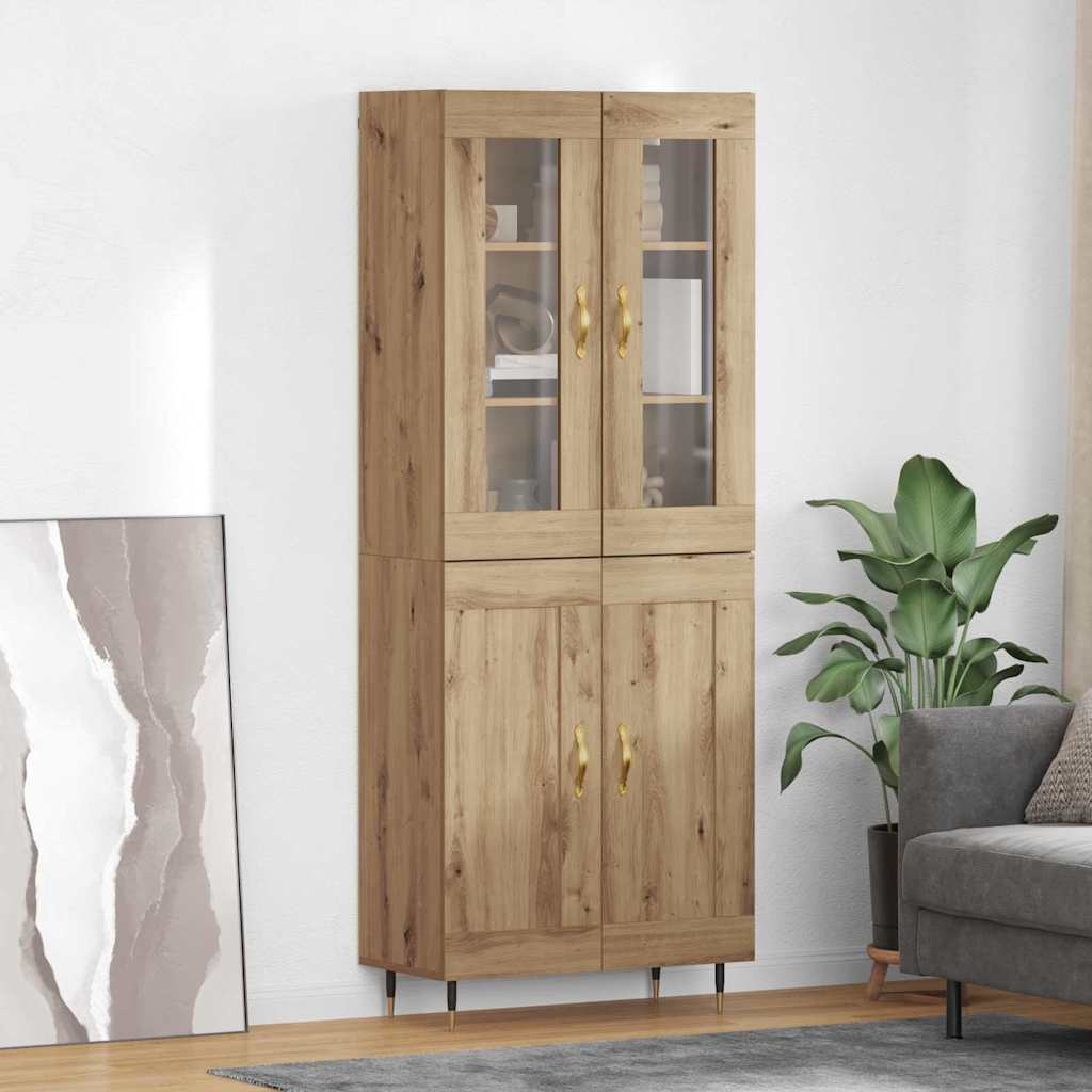 Highboard 2 pcs Artisan Oak Engineered Wood