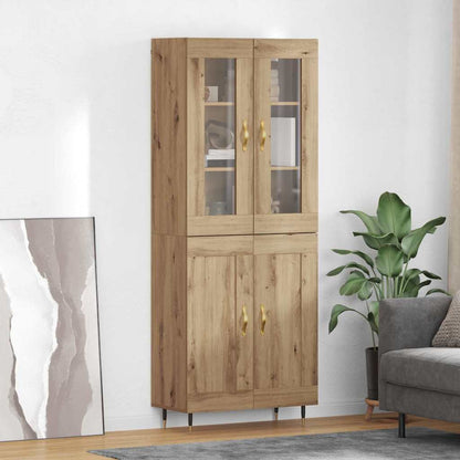 Highboard 2 pcs Artisan Oak Engineered Wood
