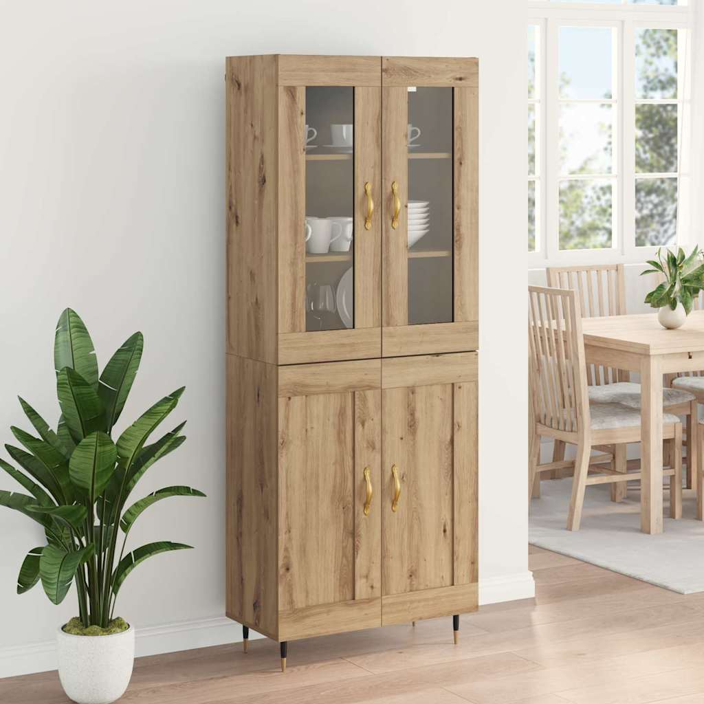Highboard 2 pcs Artisan Oak Engineered Wood