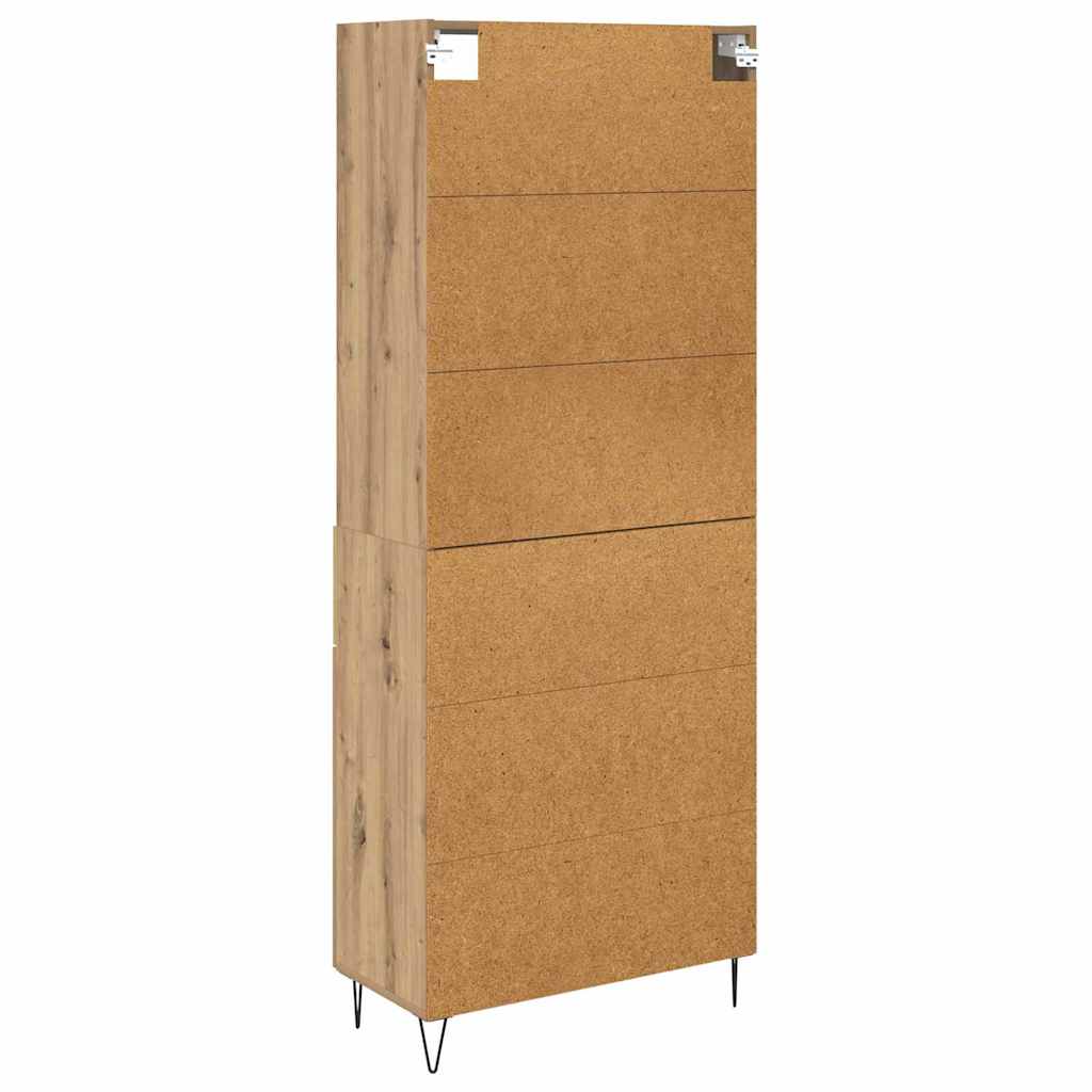 Highboard with Drawer 2 pcs Artisan Oak Engineered Wood