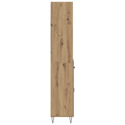 Highboard with Drawer 2 pcs Artisan Oak Engineered Wood