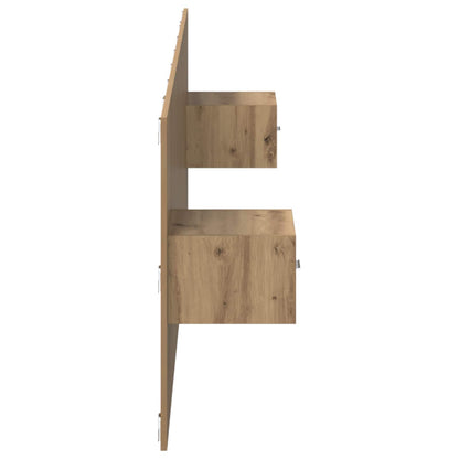 Headboard with Cabinet 3 pcs Artisan Oak Engineered Wood