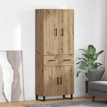 Highboard with Drawer 2 pcs Artisan Oak 69.5 x 34 x 180 cm