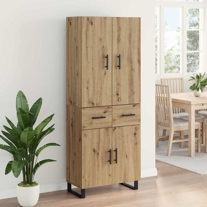 Highboard with Drawer 2 pcs Artisan Oak 69.5 x 34 x 180 cm