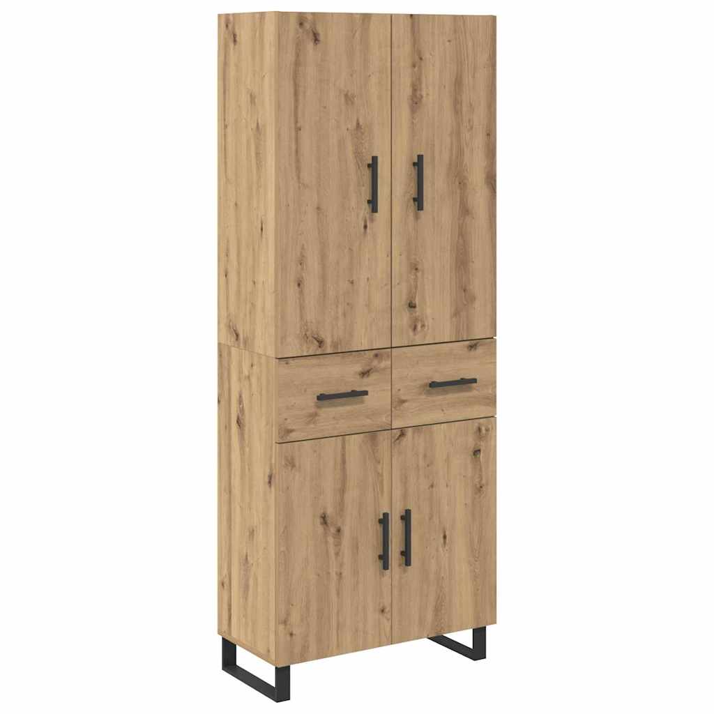 Highboard with Drawer 2 pcs Artisan Oak 69.5 x 34 x 180 cm