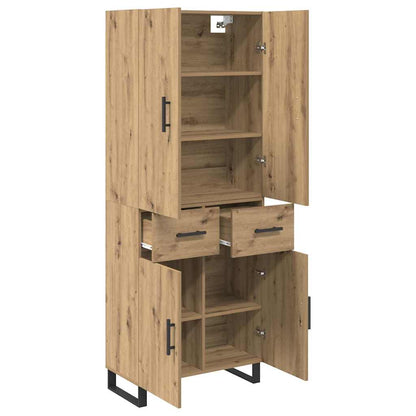 Highboard with Drawer 2 pcs Artisan Oak 69.5 x 34 x 180 cm