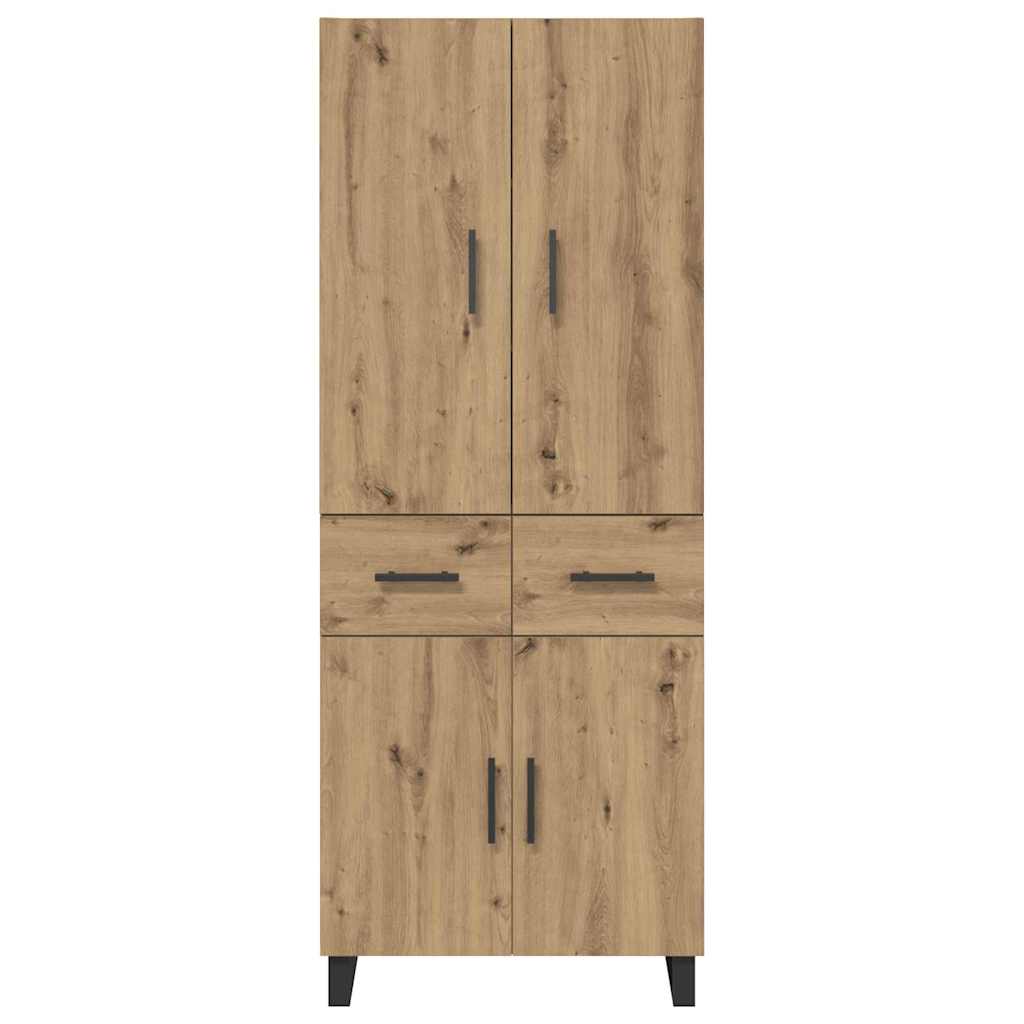Highboard with Drawer 2 pcs Artisan Oak 69.5 x 34 x 180 cm