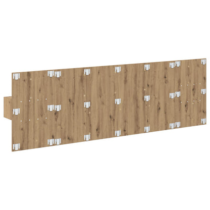 Headboard with Cabinet 3 pcs Artisan Oak Engineered Wood
