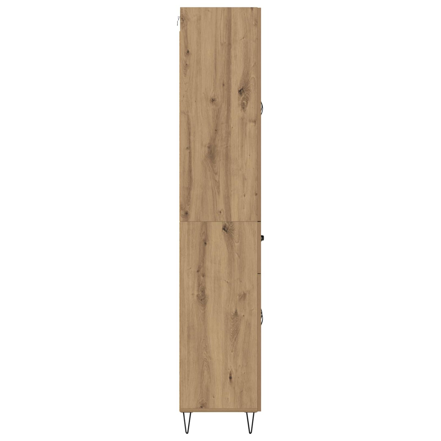 Highboard 2 pcs Artisan Oak Engineered Wood and Glass