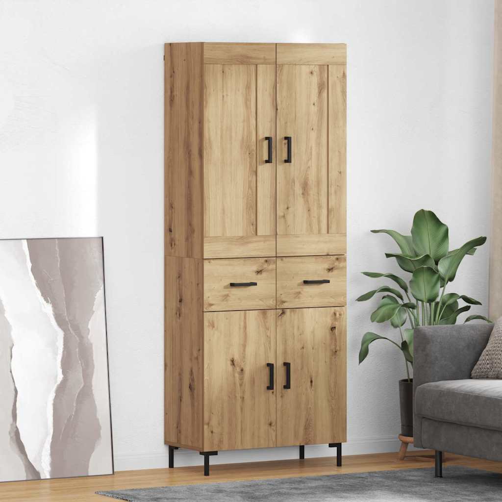Highboard 2 pcs Artisan Oak 69.5 x 34 x 180 cm Engineered Wood